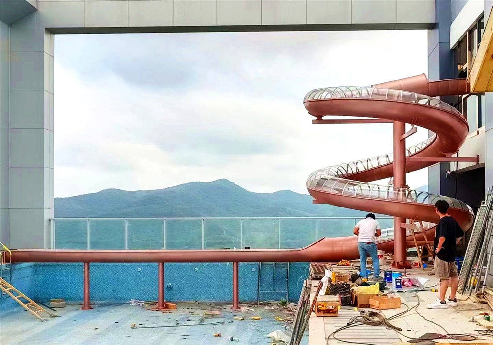 Stainless steel water slide