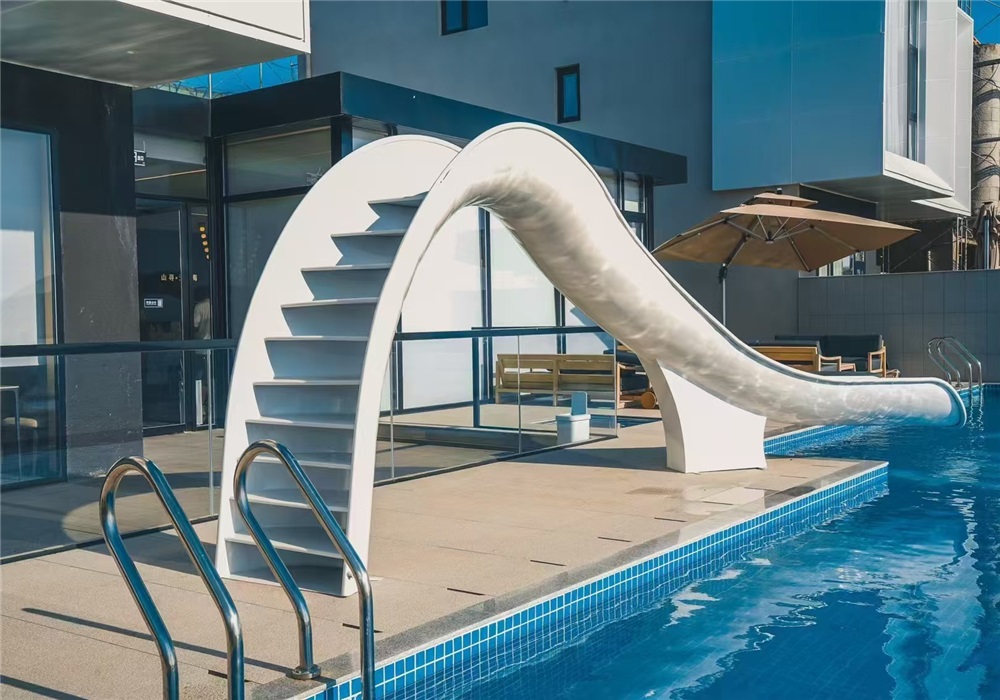 Stainless steel water slide