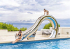 Stainless steel water slide