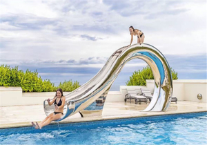 Stainless steel water slide